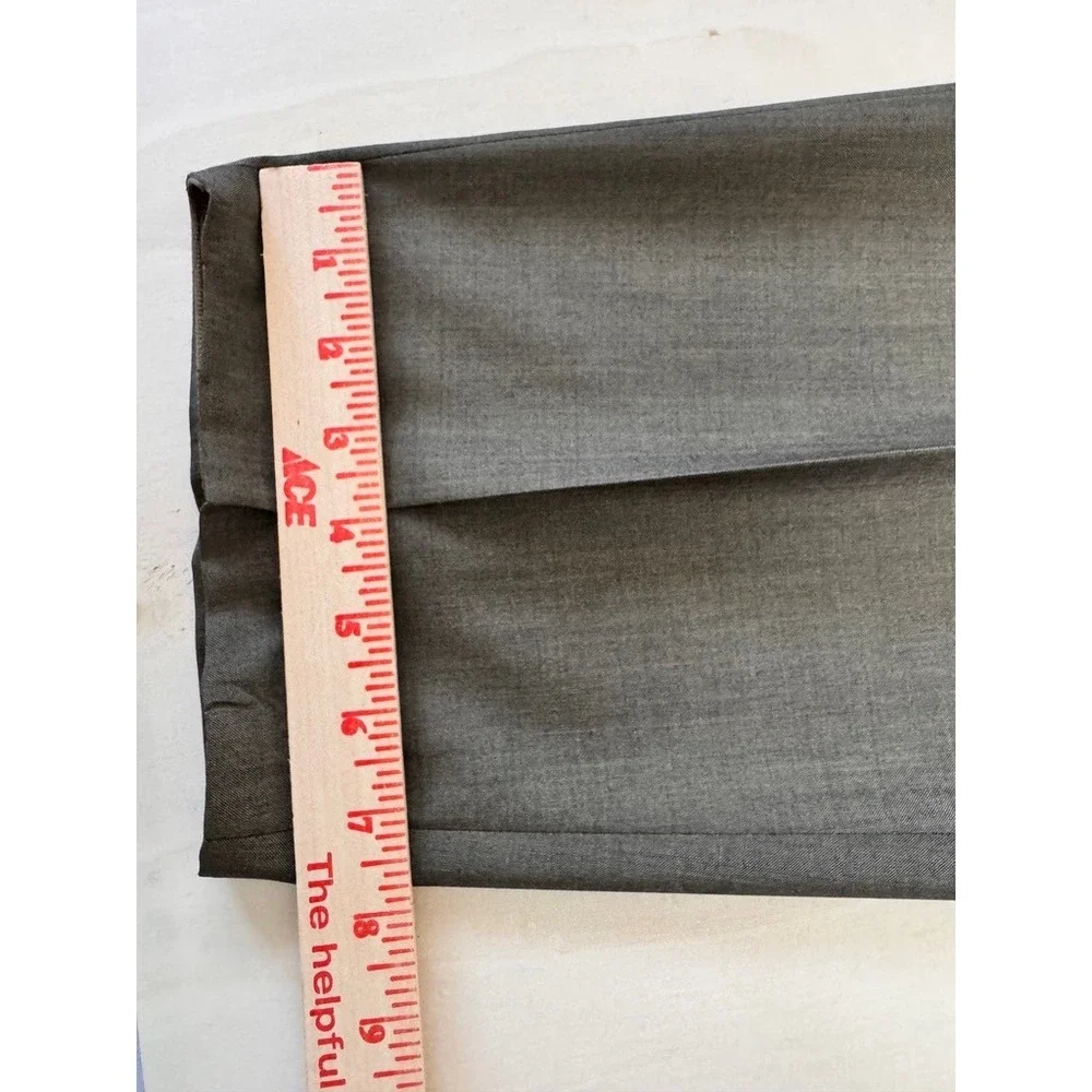 Gianni Versace VTG Mens Gray 100% Lana Wool Triple Pleated Trousers Italy 31x30